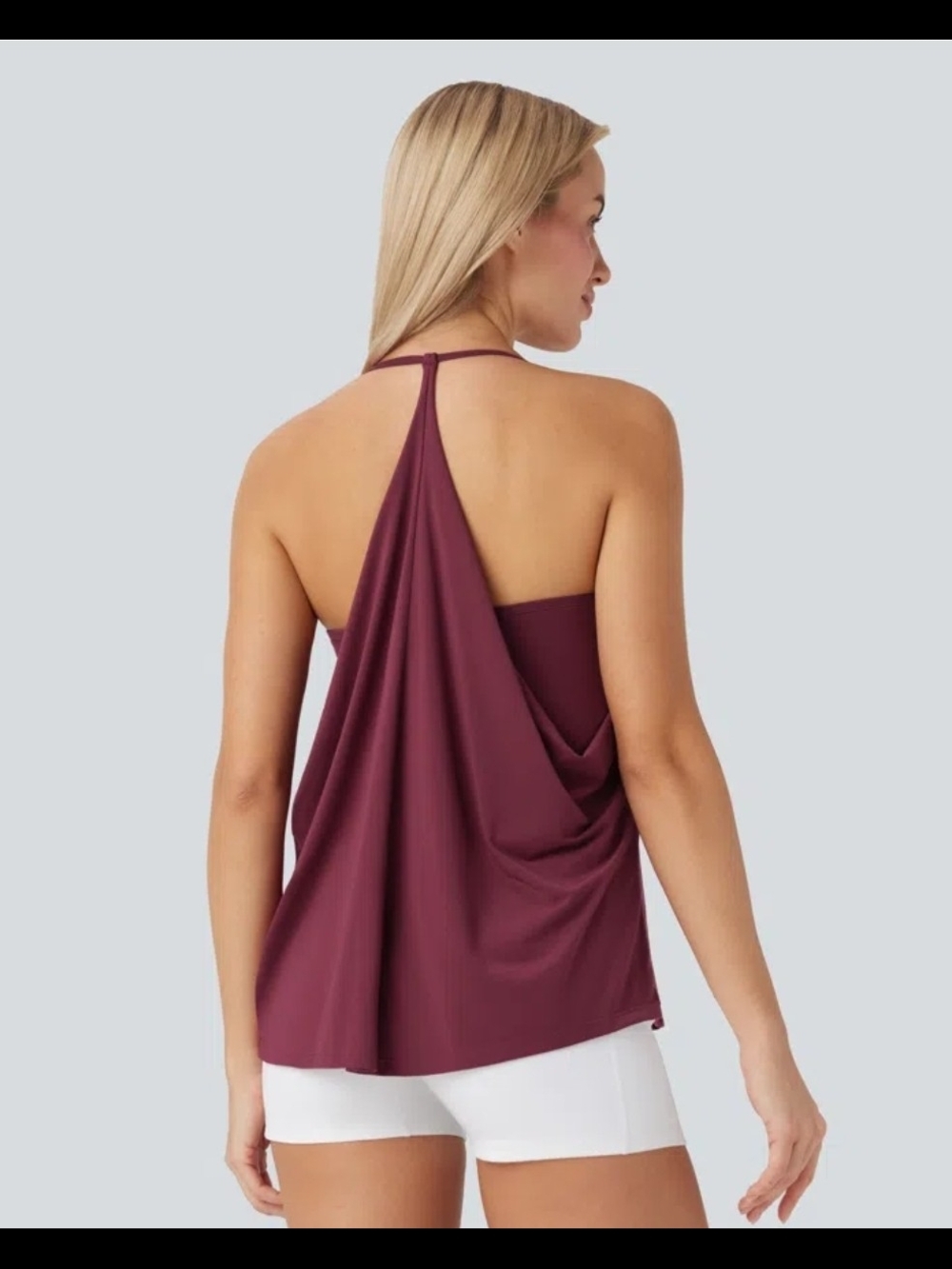 SoftlyZero™ Airy Halter Draped InstantCool Yoga Sports Top